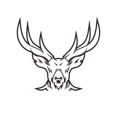 Deer head Logo icon vector