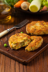 Delicious vegetarian cutlets.