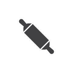 Rolling pin bakery icon vector, filled flat sign, solid pictogram isolated on white. Symbol, logo illustration.