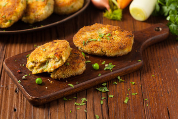 Delicious vegetarian cutlets.