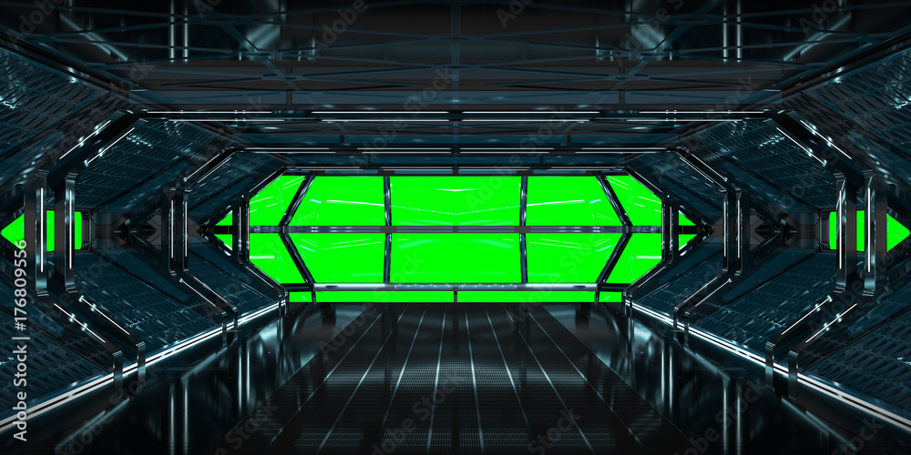 Canvas Prints spaceship dark interior 3d rendering