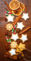 Christmas cookies with candy