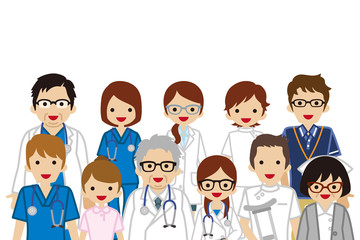 Assembling Medical Occupation people, Waist up