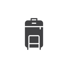 Travel luggage icon vector, filled flat sign, solid pictogram isolated on white. Symbol, logo illustration.