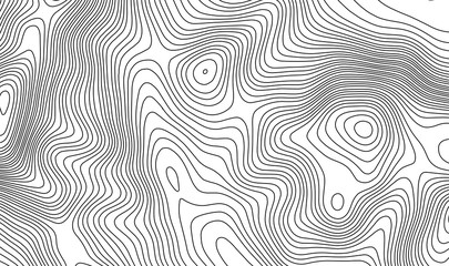 Fototapeta premium Topographic map contour background. Topo map with elevation. Contour map vector. Geographic World Topography map grid abstract vector illustration . Mountain hiking trail line map design .