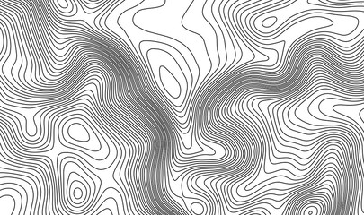 Topographic map contour background. Topo map with elevation. Contour map vector. Geographic World Topography map grid abstract vector illustration . Mountain hiking trail line map design .