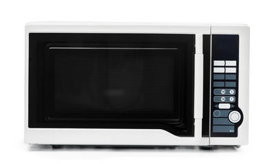 Microwave oven. Isolated on white.