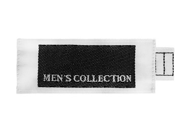 Clothes label isolated