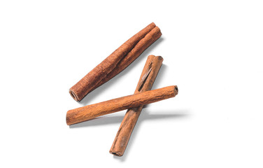 Figures from cinnamon sticks, isolate