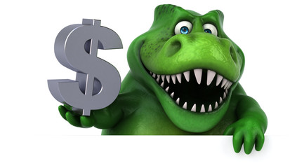 Fun dinosaur - 3D Illustration © Julien Tromeur