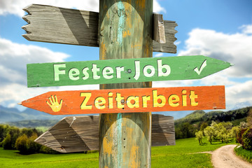 Schild 265 - Fester Job