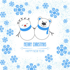 Merry Christmas greeting card
