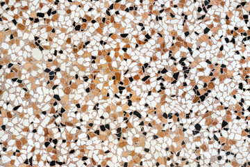 Fototapeta premium Venetian grit marble mosaic and quartz tiles surface for bathroom, floor or kitchen countertop