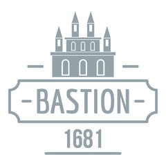 Royal bastion logo, simple gray style