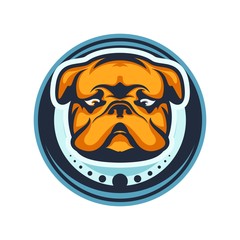 dog head logo icon vector