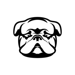 dog head logo icon vector