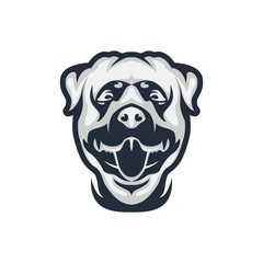 dog head logo icon vector
