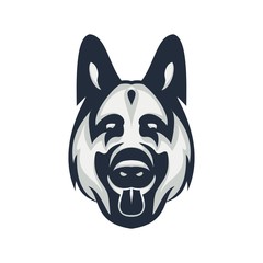 dog head logo icon vector