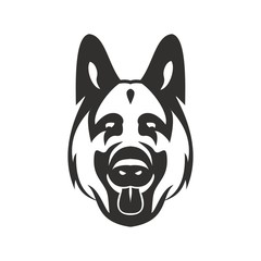 Naklejka premium dog head logo icon vector