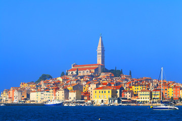 Rovinj, Croatia, panoramic view from the sea