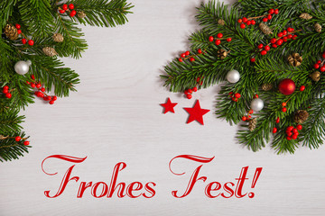 Fototapeta na wymiar Frohes Fest-Weihnachtlicher Hintergrund