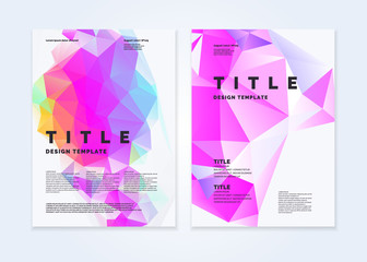 Brochure template for business and cover modern journal. Abstract polygonal background.