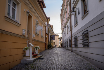 Street in old town of Rzeszow, Poland