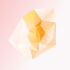 Low poly design. Abstract polygonal object in the background.