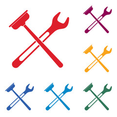 Plumbing work symbol icon