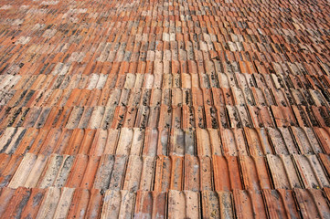 Old traditional ceramic tiling texture