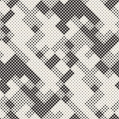 Modern Stylish Halftone Texture. Endless Abstract Background With Random Circles. Vector Seamless Mosaic Pattern.