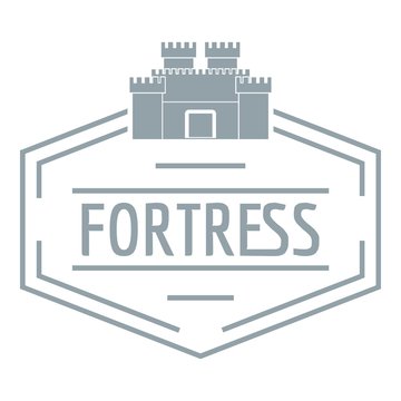 Old fortress logo, simple gray style