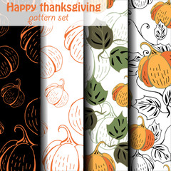 four different pumpkin patterns