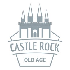 Castle rock logo, simple gray style