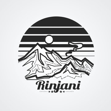 Rinjani Mountain vector