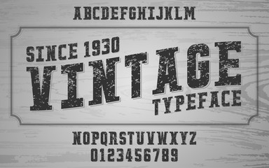Decorative vintage alphabet vector fonts and numbers.Typography design for headlines, labels, posters, logos, cover, etc.