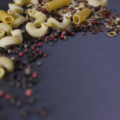 Fototapeta na wymiar pasta and spices