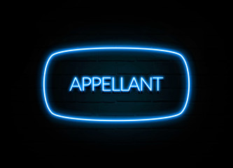 Appellant  - colorful Neon Sign on brickwall
