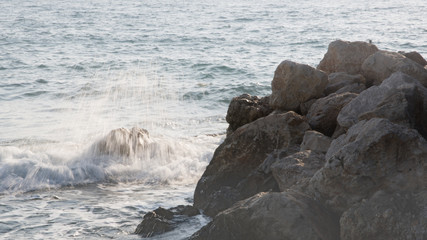 Rochers et écume