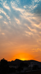 ciel au coucher de soleil