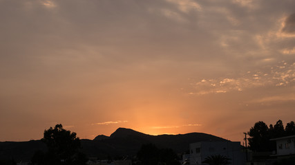 Coucher de soleil en Grèce