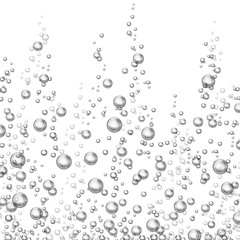 Fizzing oxygen bubbles isolated vector illustration