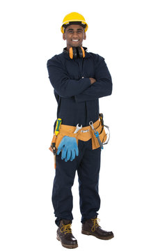 Smiling worker