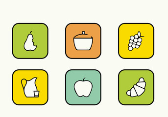 Cooking icons set