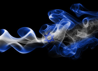Israel national smoke flag