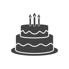 Birthday cake icon vector