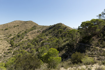 Mountains in the province of Alicante.