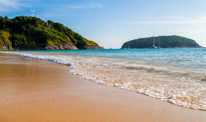 Blue sky and blue sea.
