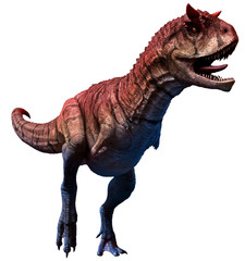 Carnotaurus sastrei from the Cretaceous era 3D illustration © warpaintcobra