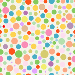 seamless polka dots background, vector